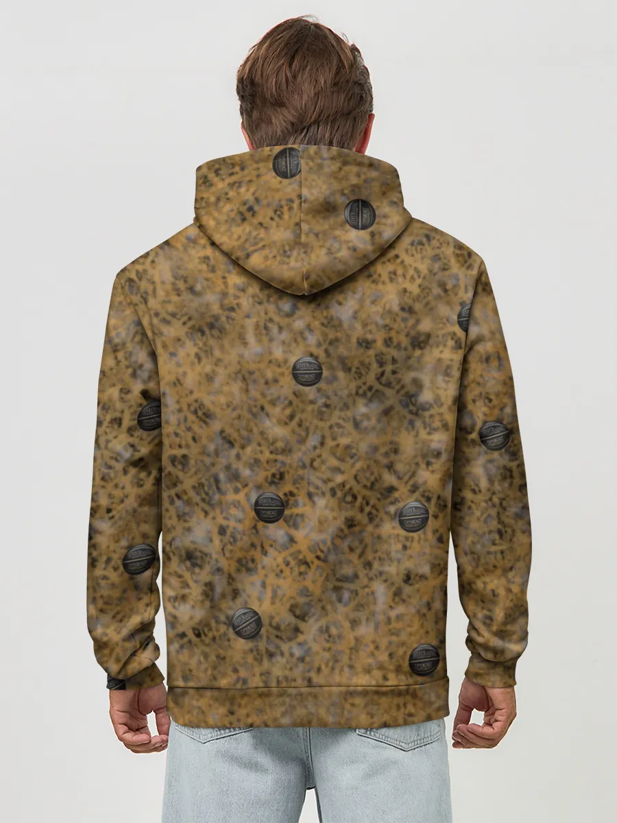 Худи мужской база хлопок / Damiano David. Фотосессия с мячом