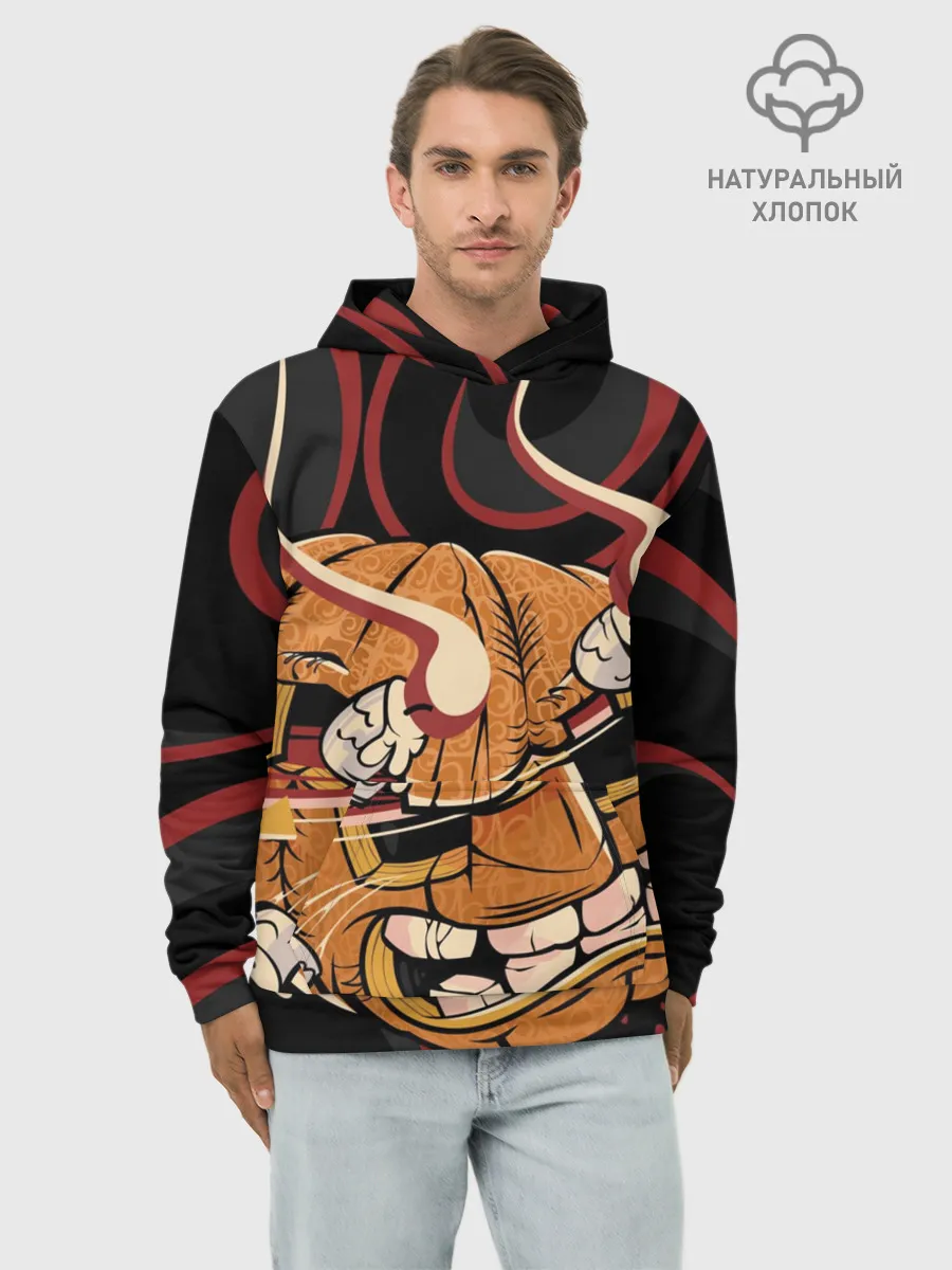 Худи мужской база хлопок / Хеллоуинская тыква-хання