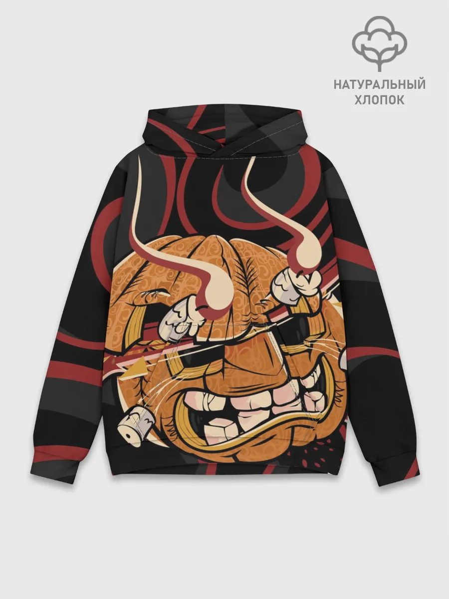 Худи мужской база хлопок / Хеллоуинская тыква-хання