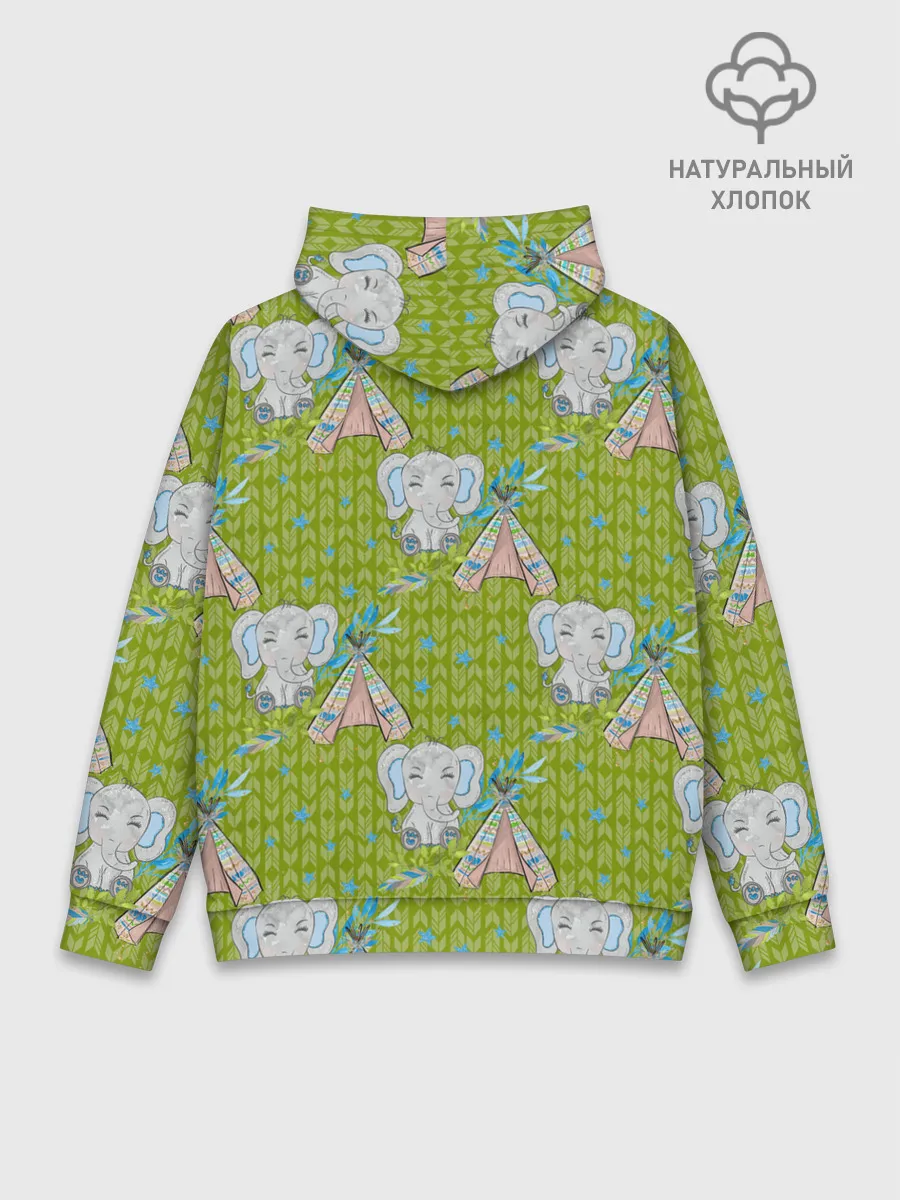 Худи мужской база хлопок / Слоник и вигвам