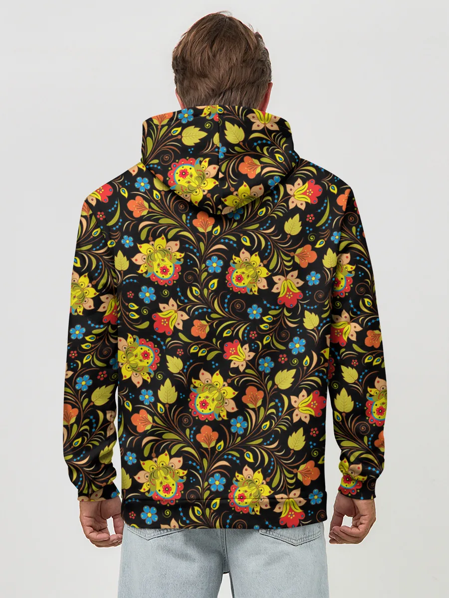 Худи мужской база хлопок / Хохломa