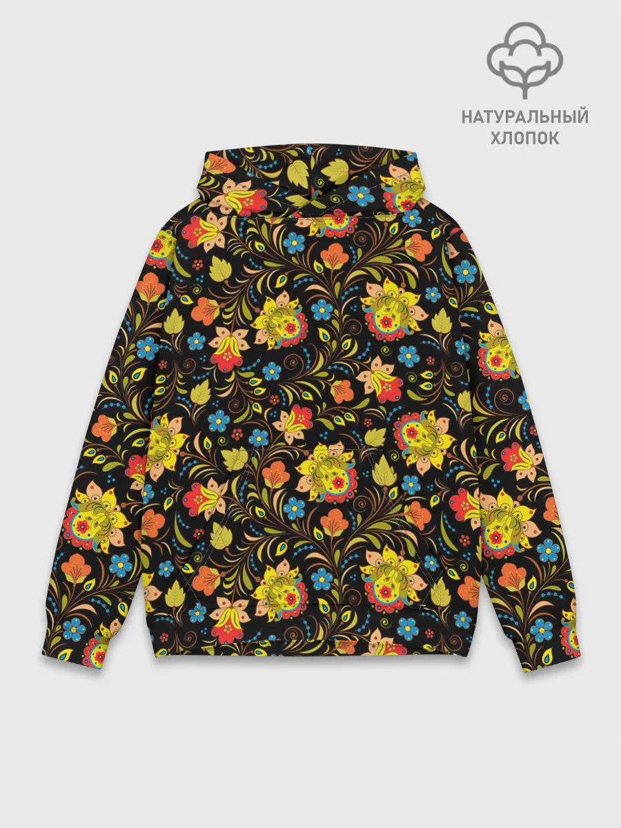 Худи мужской база хлопок / Хохломa