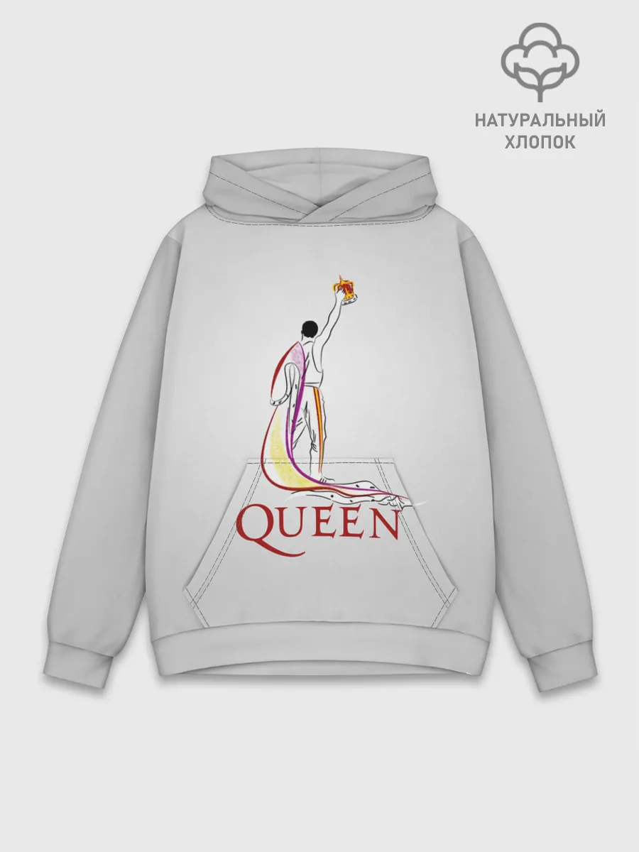 Худи мужской база хлопок / Фредди Меркьюри - Queen