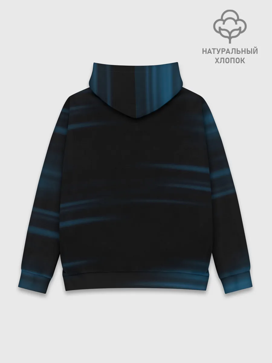 Худи мужской база хлопок / Силуэт Сатору Годжо - Магическая битва