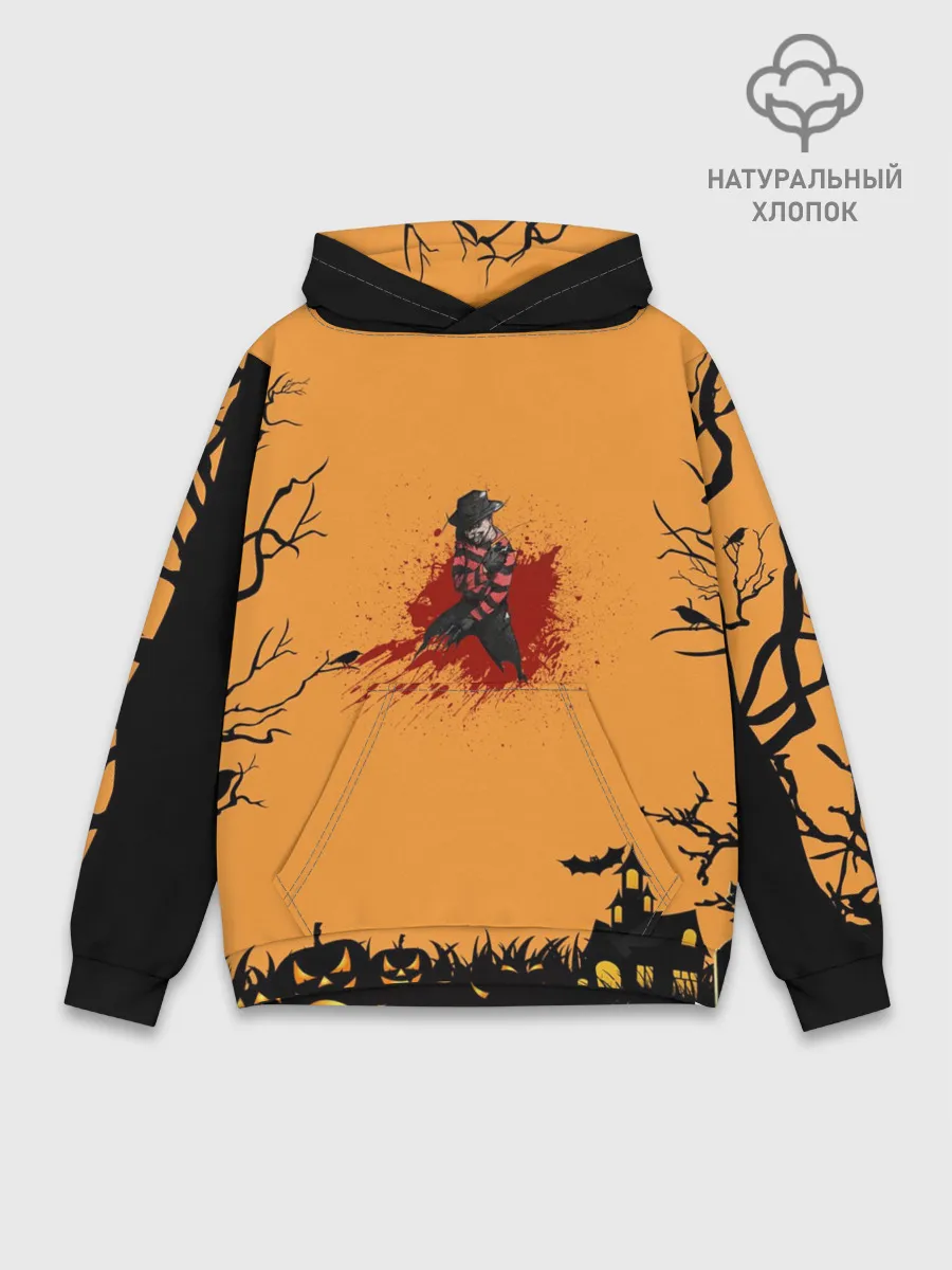 Худи мужской база хлопок / Halloween Freddy Blood