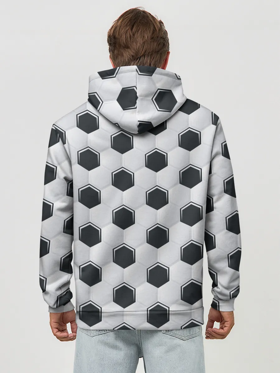 Худи мужской база хлопок / Текстура футбольного мяча