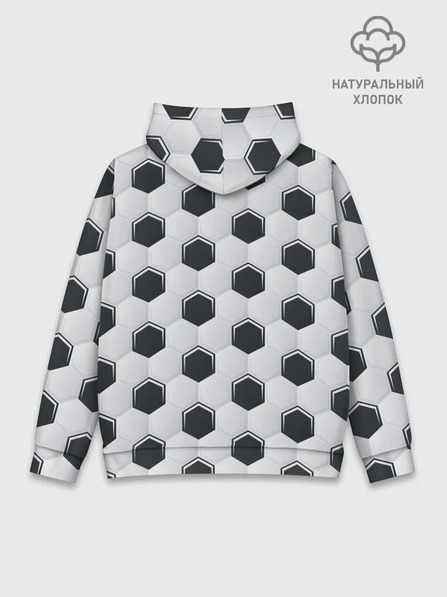 Худи мужской база хлопок / Текстура футбольного мяча