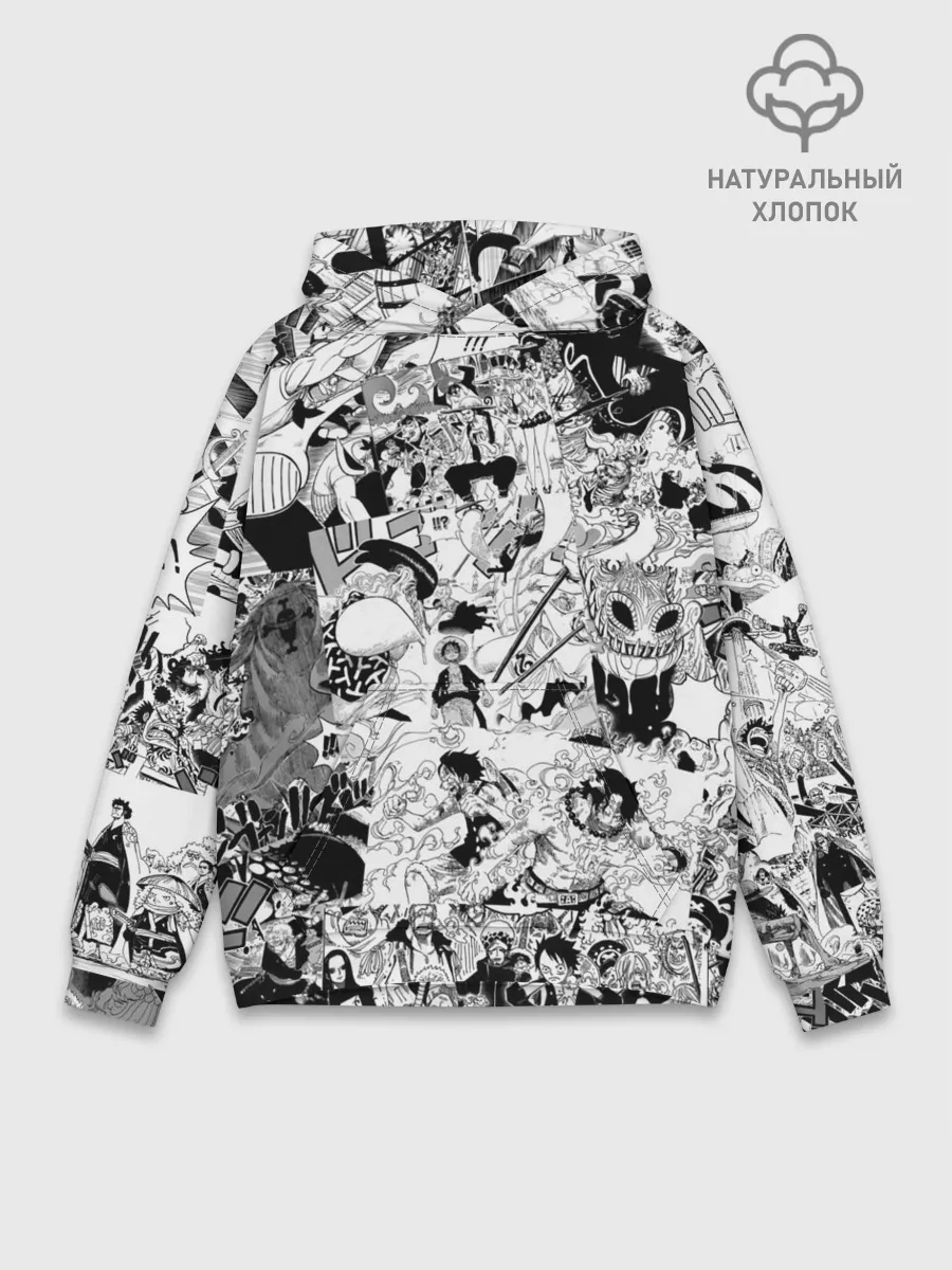 Худи мужской база хлопок / One Piece Манга страницы