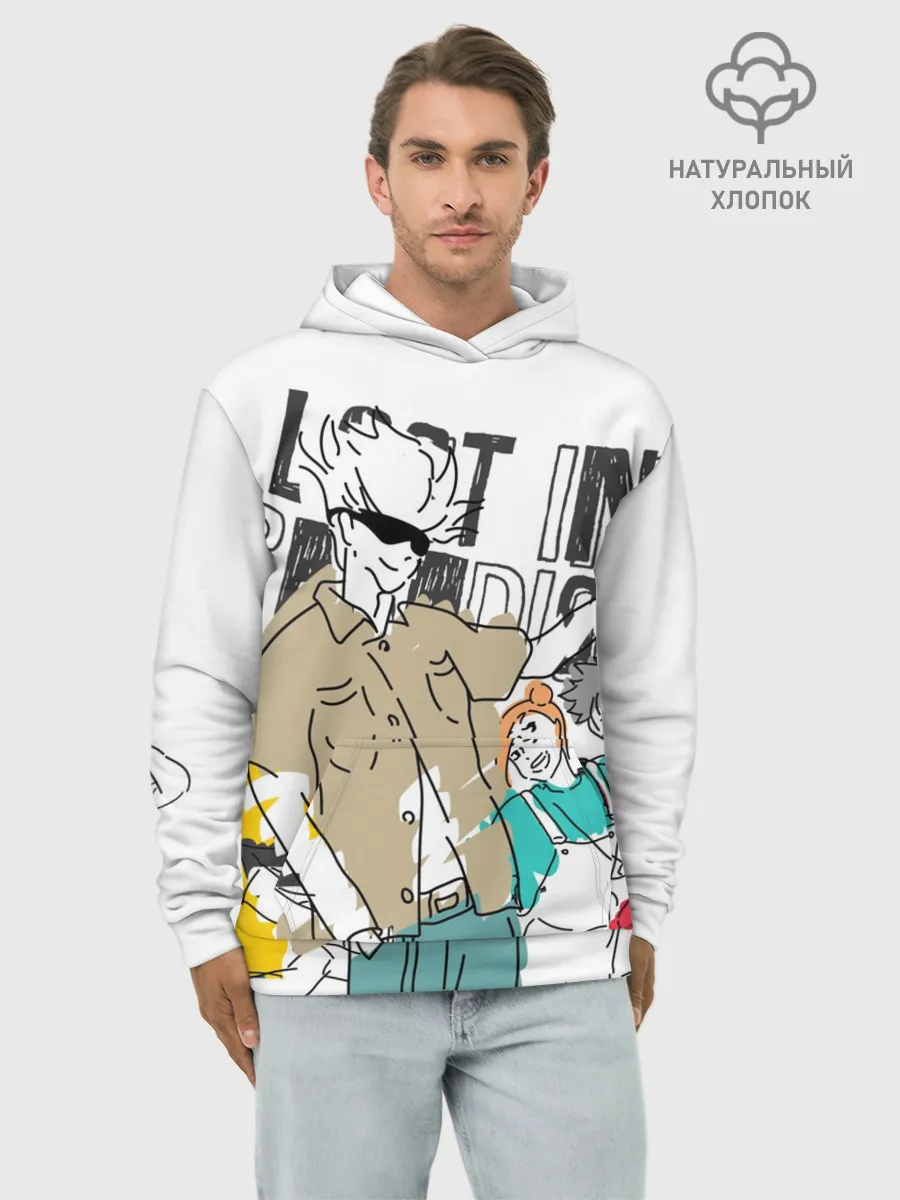 Худи мужской база хлопок / Сатору Годжо - Jujutsu Kaisen