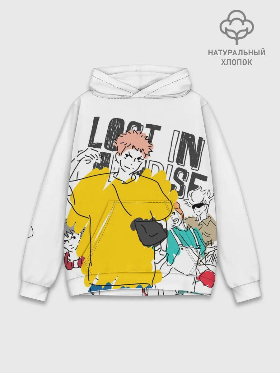 Худи мужской база хлопок / Итадори Юдзи - Jujutsu Kaisen