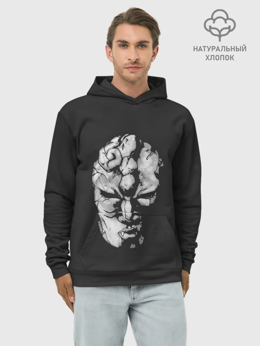 Худи мужской база хлопок / Каменная маска Джо Джо