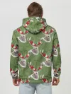 Худи мужской база хлопок / Новогодние олени 2022