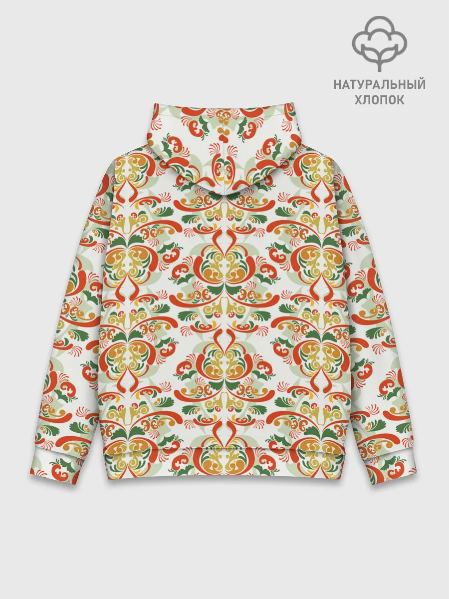Худи мужской база хлопок / Хохломские узоры II