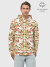 Худи мужской база хлопок / Хохломские узоры II