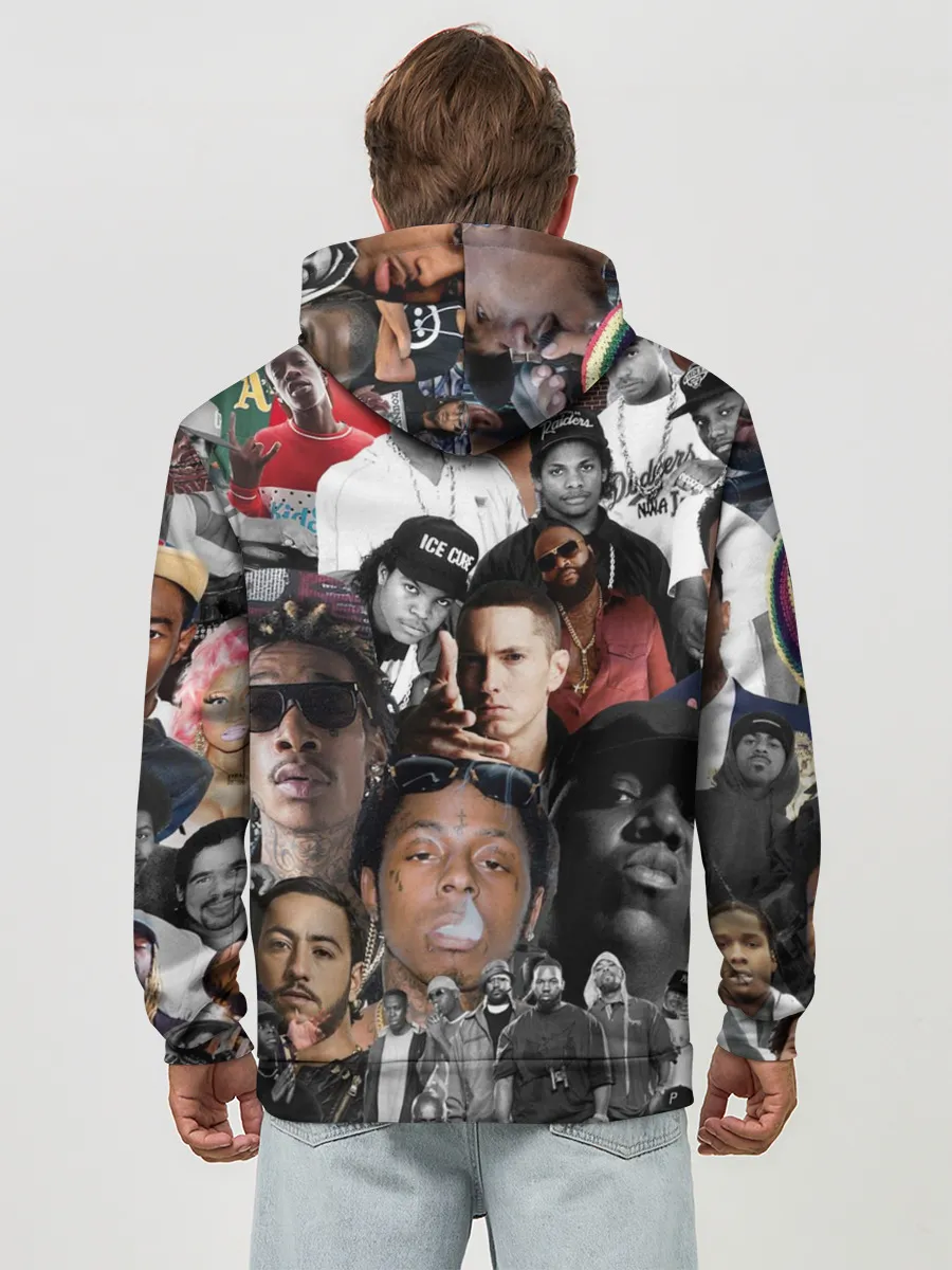 Худи мужской база хлопок / Рэп-Коллаж