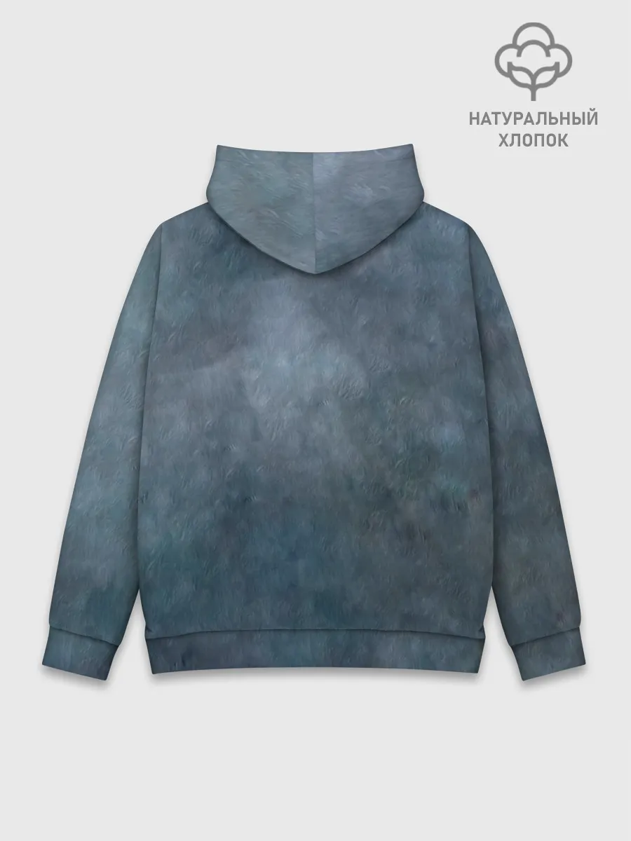 Худи мужской база хлопок / ВОЛК-ОБОРОТЕНЬ