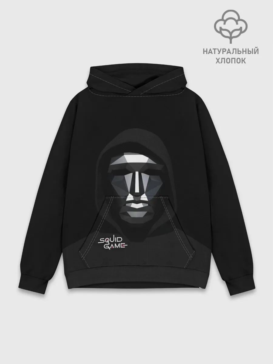 Худи мужской база хлопок / ИГРА В КАЛЬМАРА | МАСКА РАСПОРЯДИТЕЛЯ