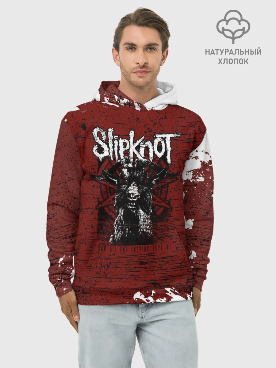 Худи мужской база хлопок / Слипкнот Гранж | Slipknot Rock Goat