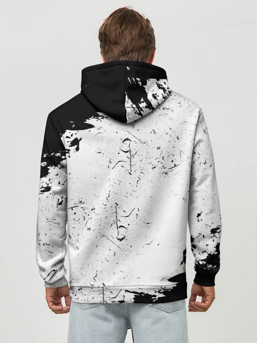 Худи мужской база хлопок / Нирвана Рок Группа Гранж ЧБ | Nirvana