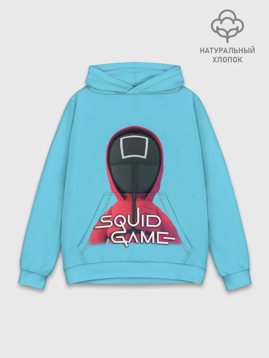 Худи мужской база хлопок / Squid game квадрат - Игра в кальмара