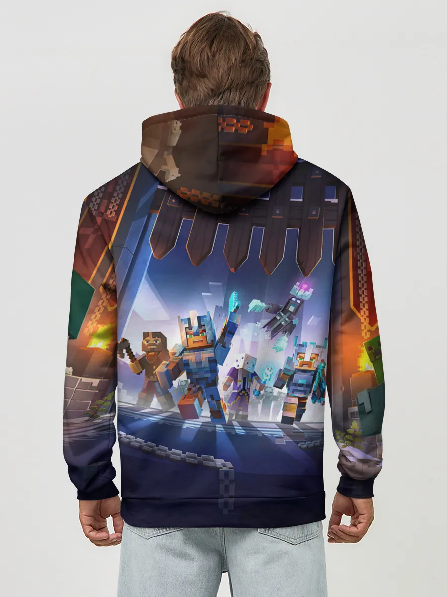 Худи мужской база хлопок / MINECRAFT АРМИЯ КРИПЕРОВ