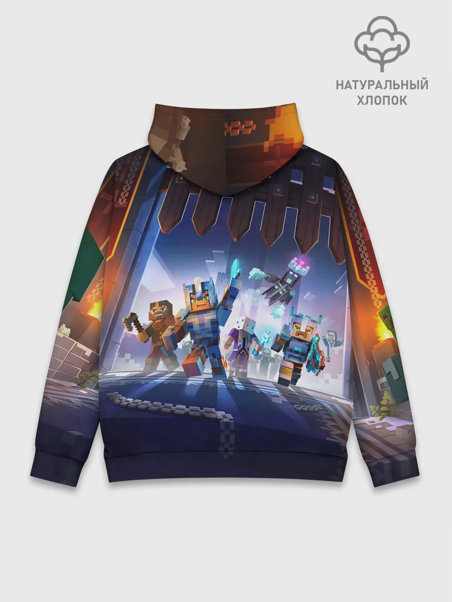 Худи мужской база хлопок / MINECRAFT АРМИЯ КРИПЕРОВ