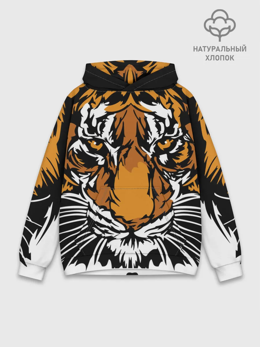Худи мужской база хлопок / Взгляд хозяина джунглей