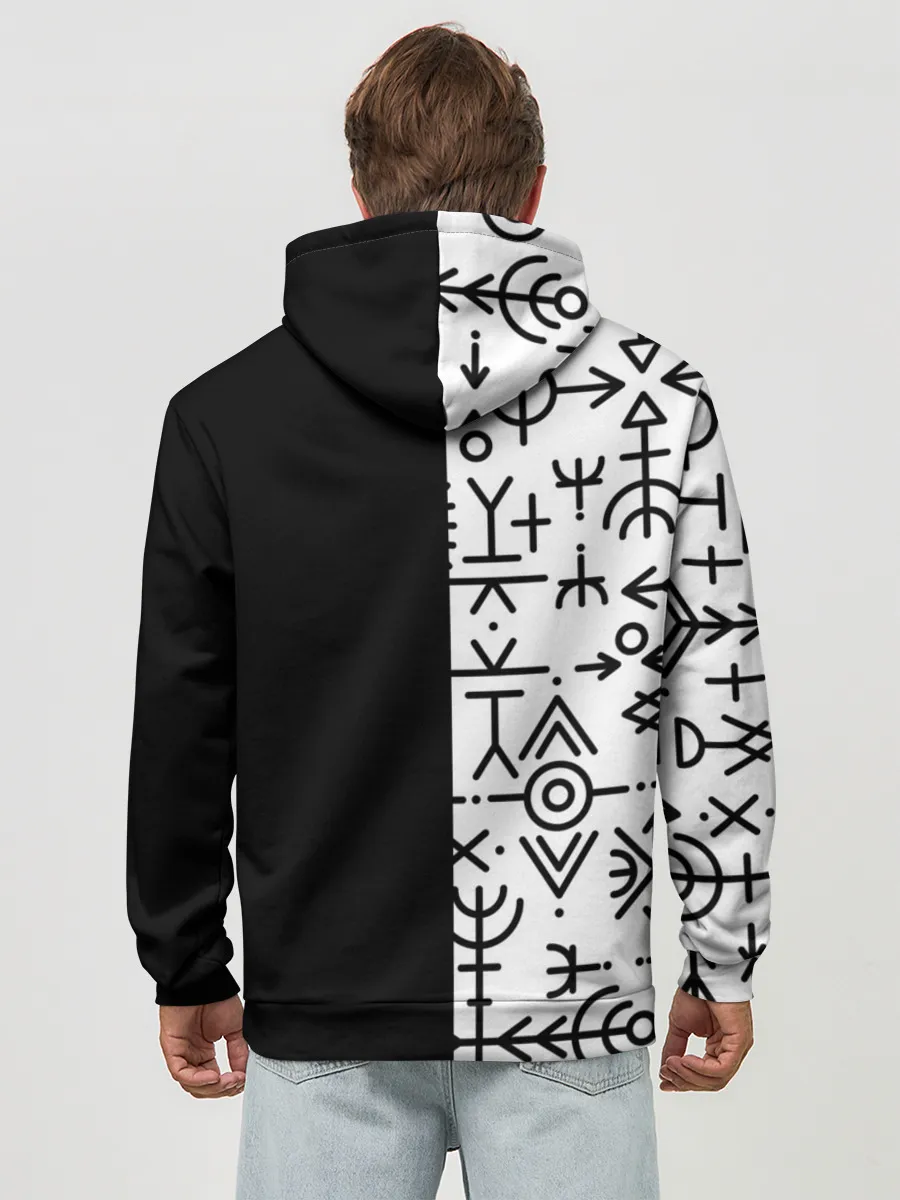 Худи мужской база хлопок / ПАТТЕРН РУНЫ | RUNES