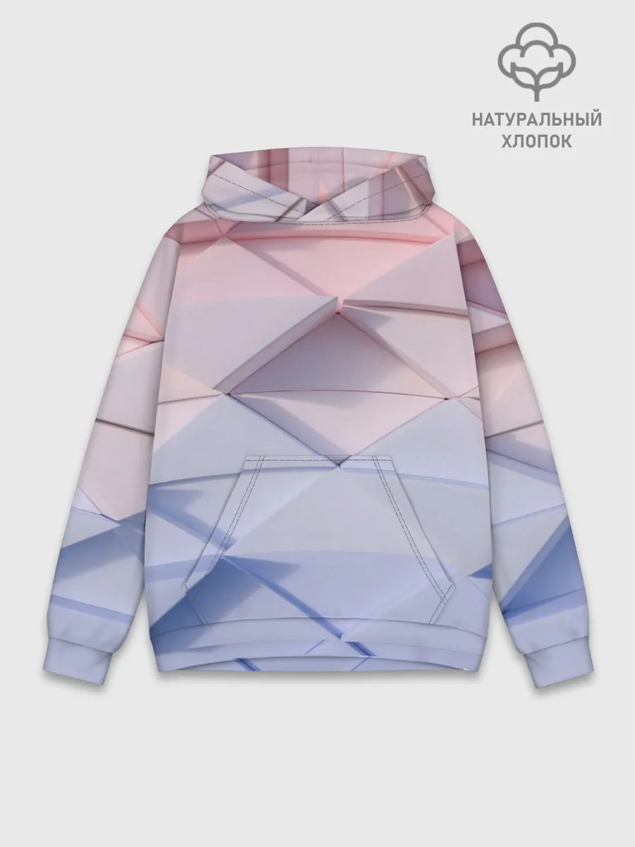 Худи мужской база хлопок / треугольники для тебя