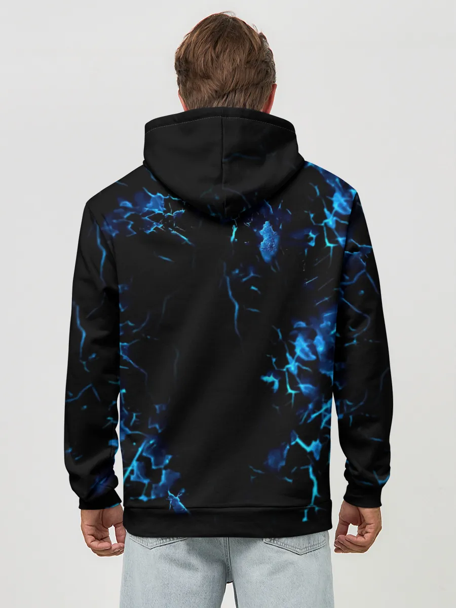 Худи мужской база хлопок / Аста - Чёрный Клевер