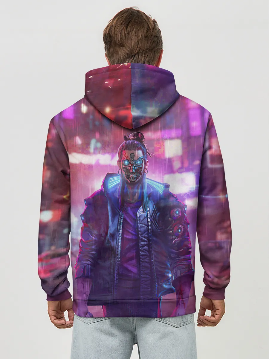 Худи мужской база хлопок / CYBERPUNK 2077 SAMURAI, ХАОС