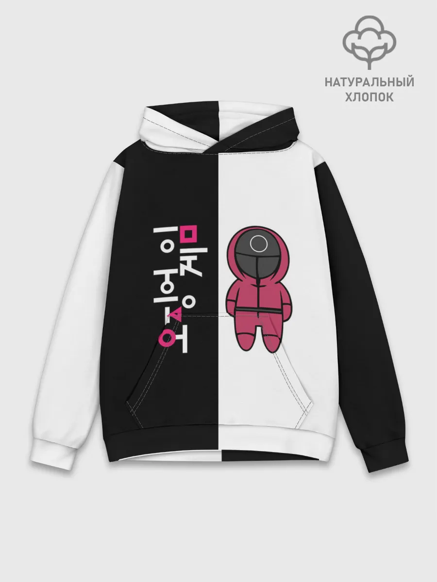 Худи мужской база хлопок / ЛОГОТИП И ОХРАНА | ИГРА В КАЛЬМАРА