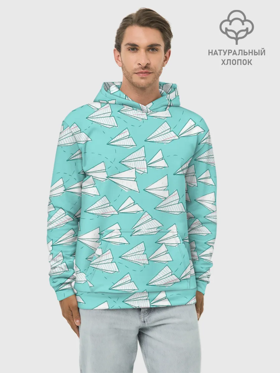 Худи мужской база хлопок / Paper Airlines