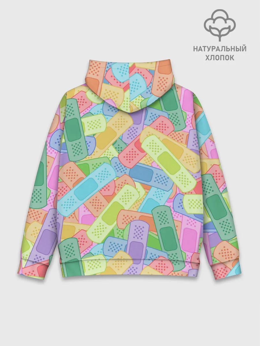 Худи мужской база хлопок / Цветные пластыри