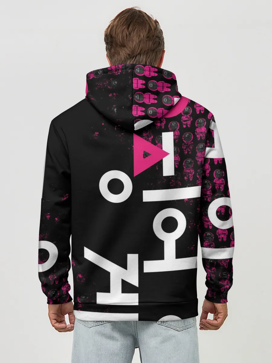 Худи мужской база хлопок / SQUID GAME | ПАТТЕРН СТРАЖЕЙ