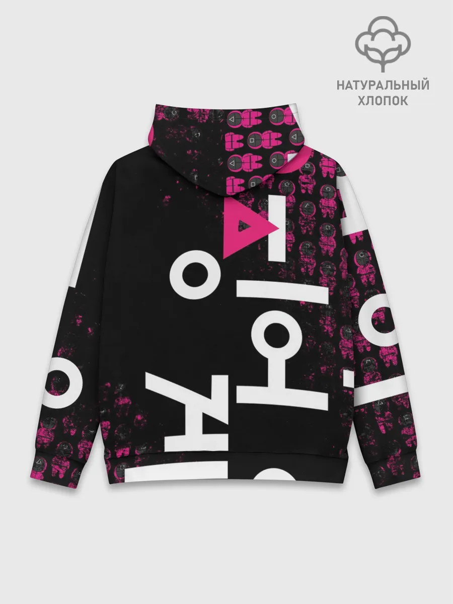 Худи мужской база хлопок / SQUID GAME | ПАТТЕРН СТРАЖЕЙ