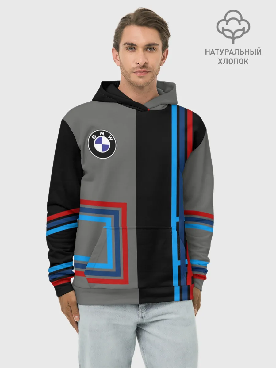 Худи мужской база хлопок / Автомобиль BMW | БМВ
