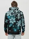 Худи мужской база хлопок / Космические снежинки