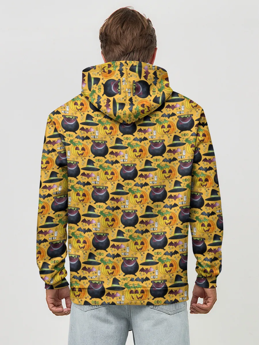 Худи мужской база хлопок / Веселый Хэллоуин / Happy Halloween