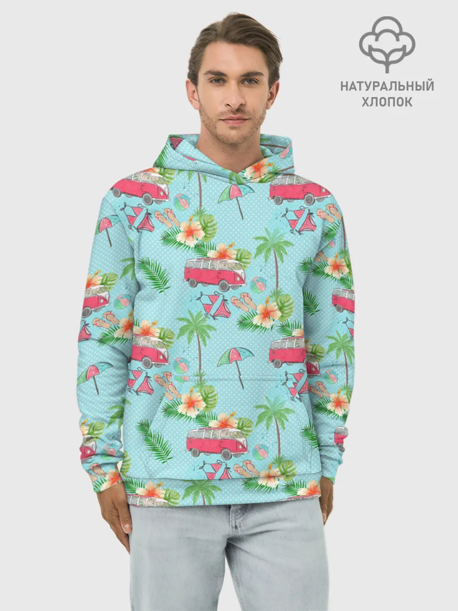 Худи мужской база хлопок / Путешествие хиппи