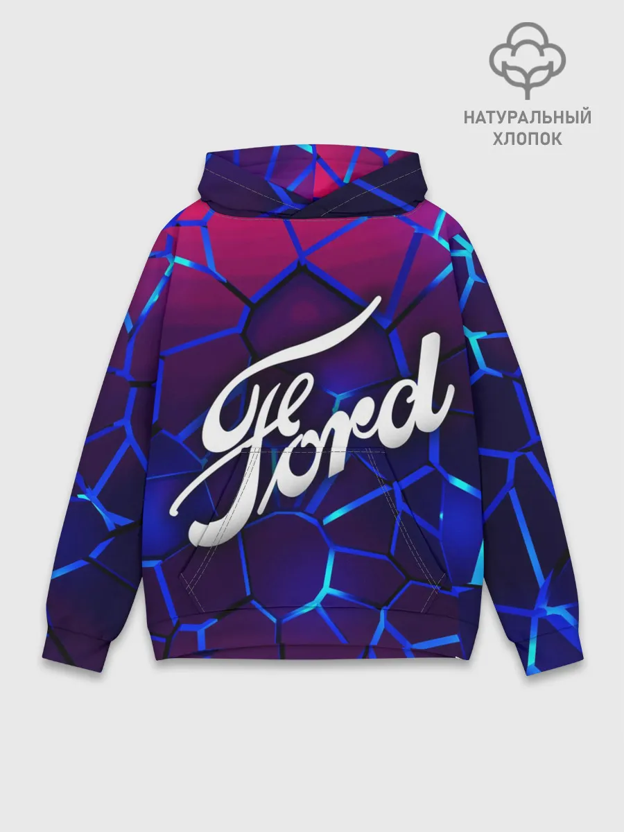 Худи мужской база хлопок / 3D плиты с подсветкой | FORD