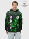 Худи мужской база хлопок / 3D плиты с подсветкой Шкода
