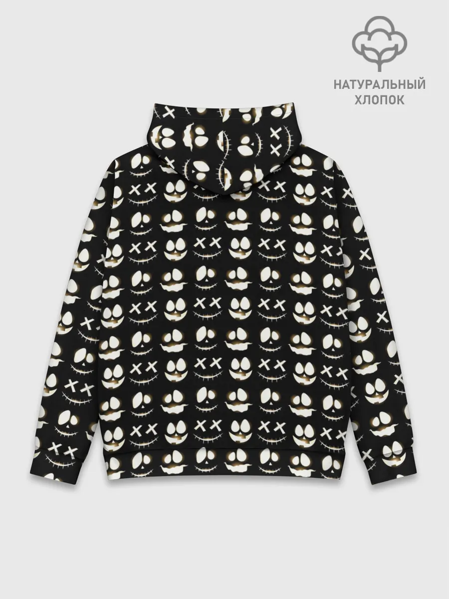 Худи мужской база хлопок / Прикольные смайлы Хэллоуин 2 / Halloween 2