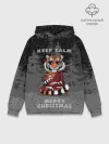 Худи мужской база хлопок / Keep calm and Merry Christmas