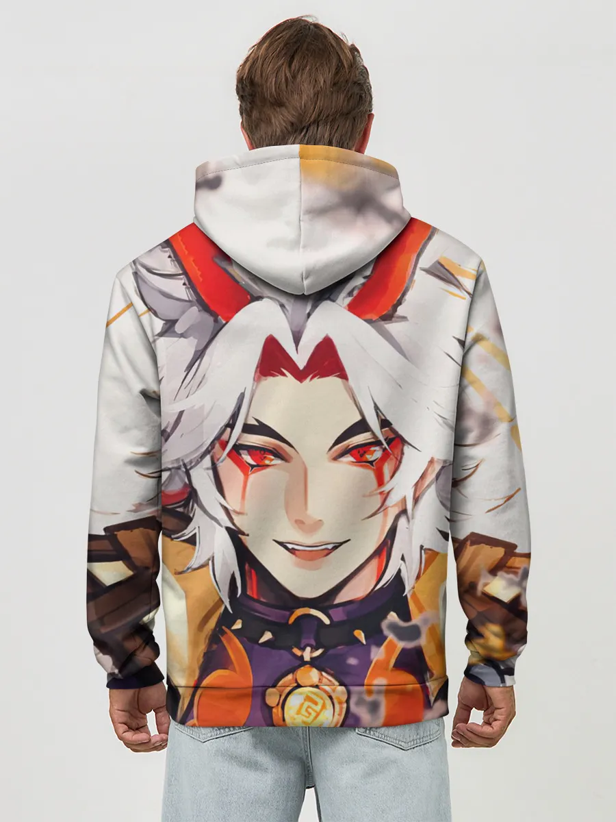 Худи мужской база хлопок / Arataki Itto Genshin Impact