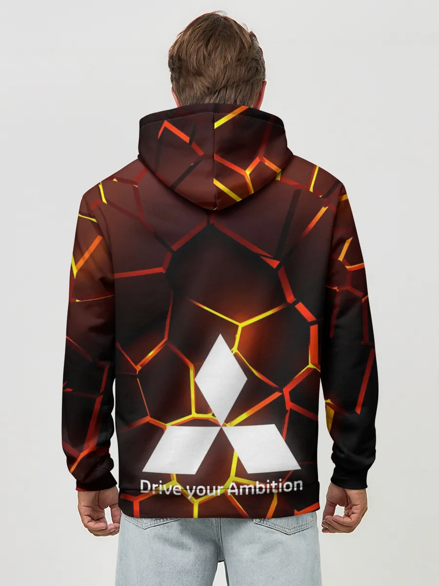 Худи мужской база хлопок / 3D плиты с подсветкой | Митсубиси