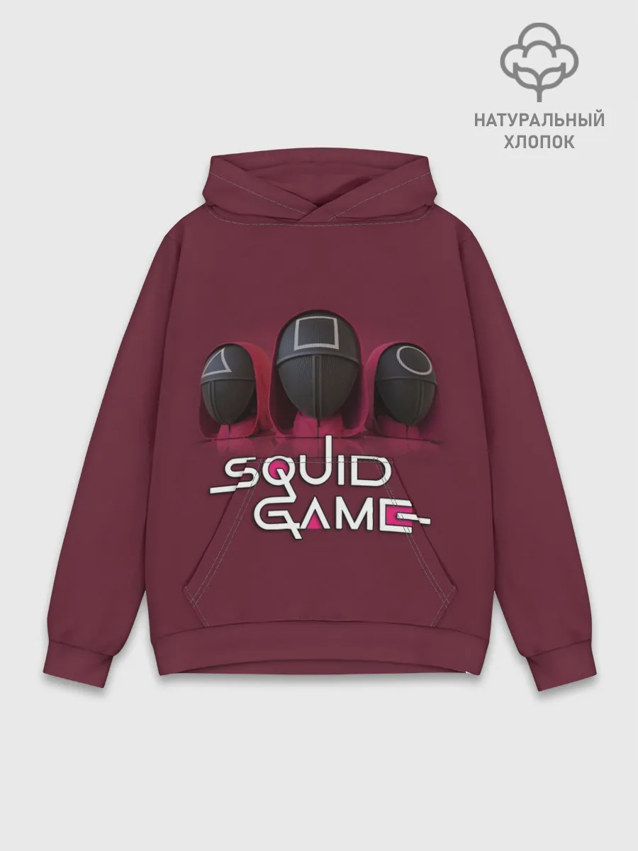 Худи мужской база хлопок / ИГРА В КАЛЬМАРА ТРИО | SQUID GAME TRIO