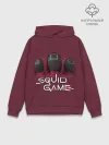 Худи мужской база хлопок / ИГРА В КАЛЬМАРА ТРИО | SQUID GAME TRIO
