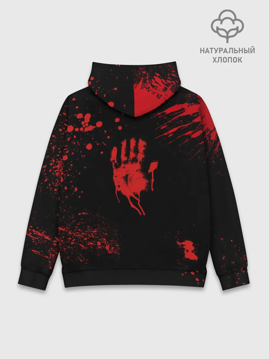 Худи мужской база хлопок / ГОРЯЧАЯ ОХРАНА | КРУГ ТРЕУГОЛЬНИК КВАДРАТ