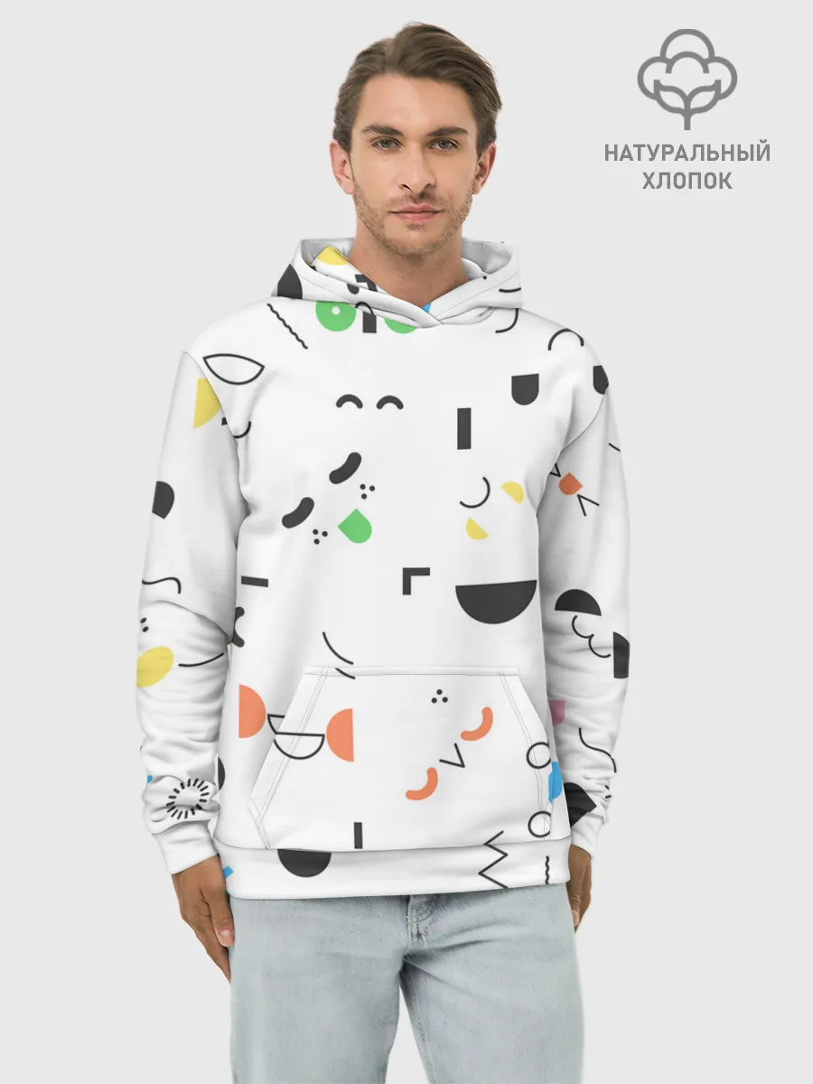 Худи мужской база хлопок / TOCA BOCA УЗОР ФОН